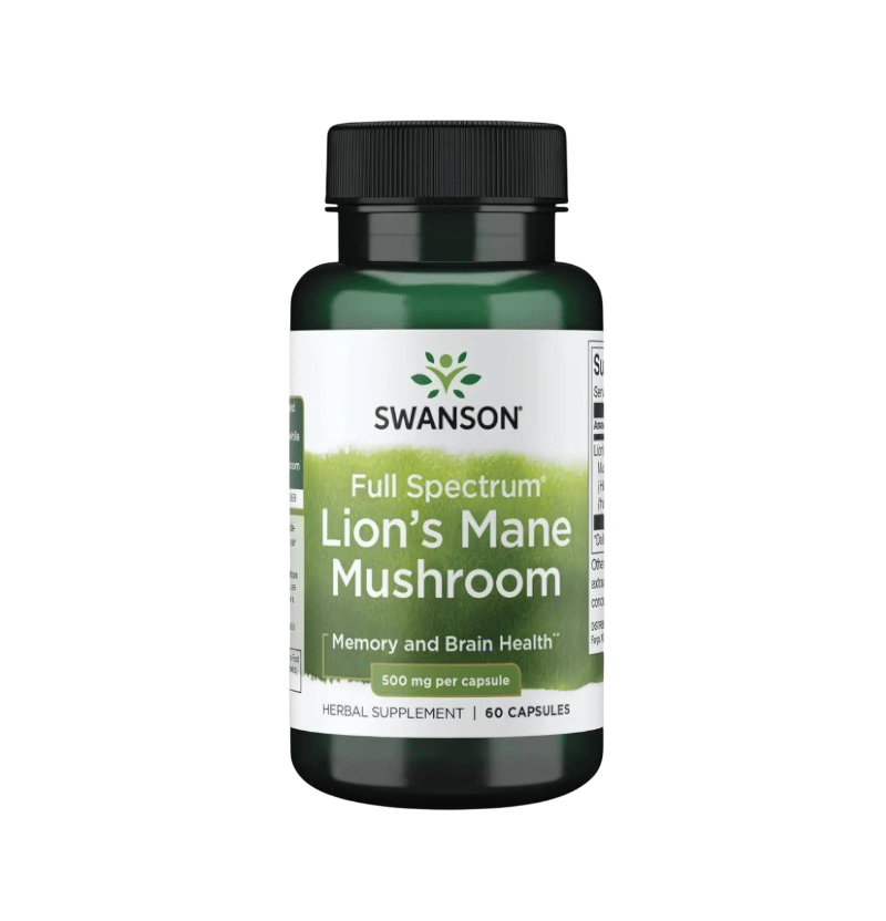 Swanson Lions Mane 500mg 60 Kapslar
