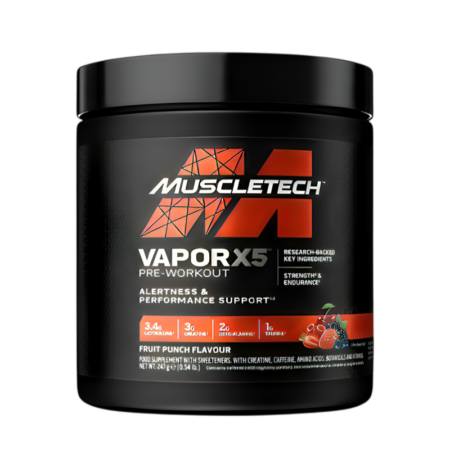 MuscleTech Vapor X5 Pre-Workout Fruit Punch 247g Pulver