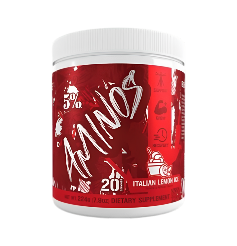 5% Nutrition Aminos - Code Red, Italian Lemon Ice - 224 grams