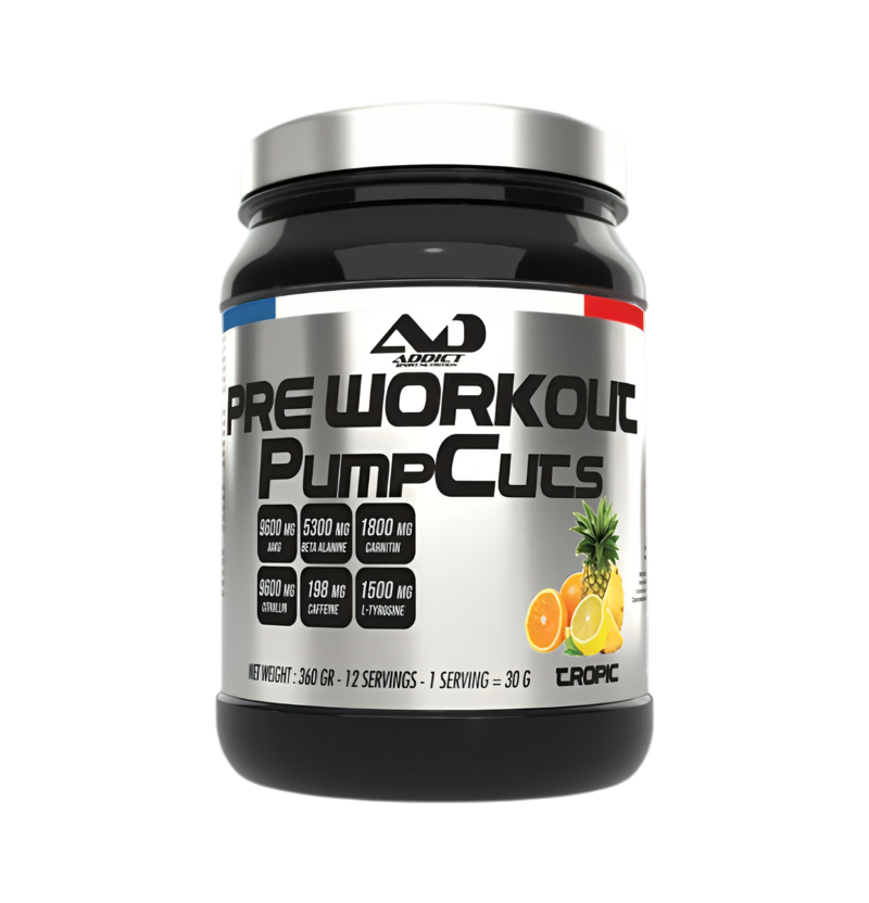 Addict Sport Nutrition Pre Workout Pump Cuts, Tropic - 360g