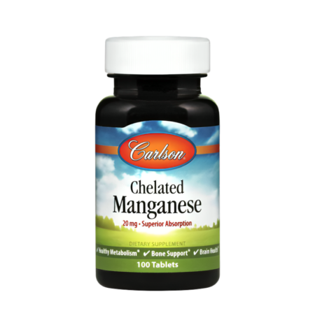 Carlson Labs Chelated Manganese 20mg 100 Tabletter