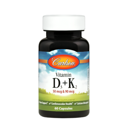 Carlson Labs Vitamin D3 + K2 60 Kapslar