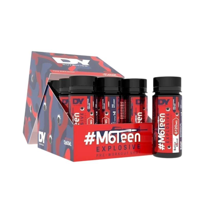 Dorian Yates #M6Teen Explosive Pre-Workout Shot, Blueberry 12 x 60ml