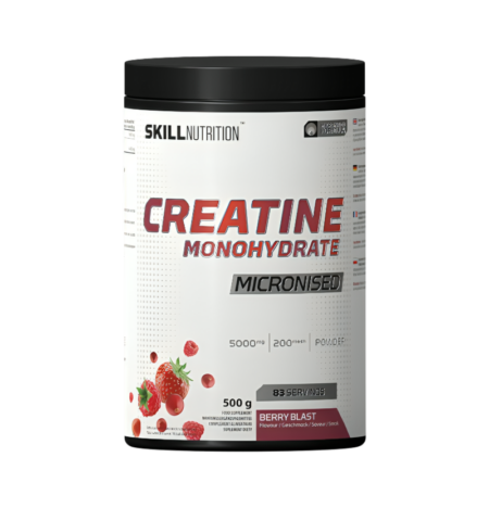 Skill Nutrition Micronised Creatine Monohydrate Flavoured, Berry Blast 500g