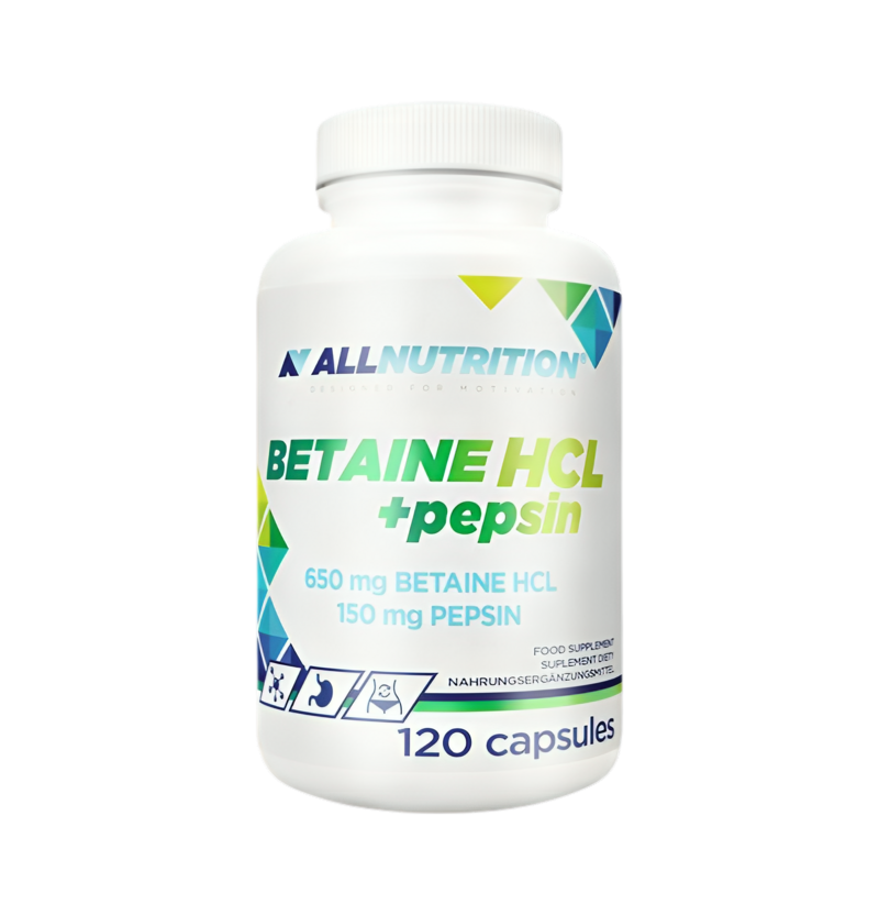Allnutrition Betaine HCl + Pepsin 120 Kapslar