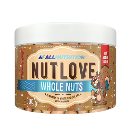 Allnutrition Nutlove Whole Nuts, Almonds in White Chocolate & Cinnamon 300g