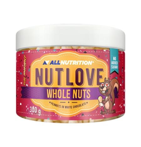 Allnutrition Nutlove Whole Nuts, Peanuts in White Chocolate 300g