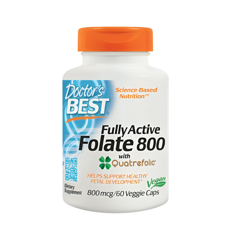 Doctor's Best Fully Active Folate 800 with Quatrefolic 800µg 60 Kapslar