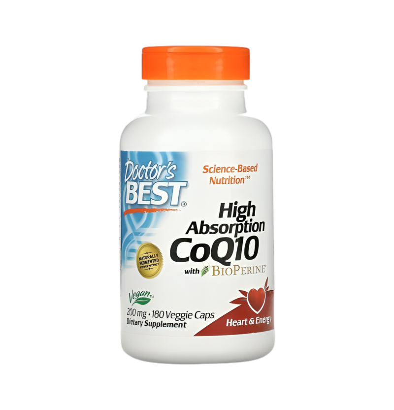 Doctor's Best High Absorption CoQ10 with BioPerine 200mg 180 Kapslar