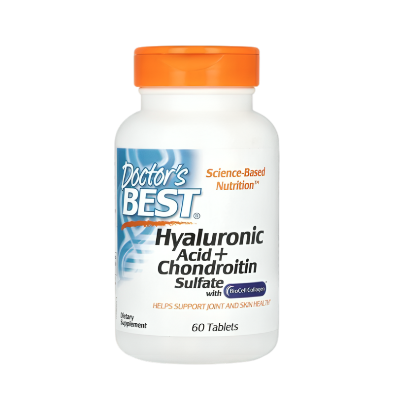 Doctor's Best Hyaluronic Acid + Chondroitin Sulfate with BioCell Collagen 60 Tabletter