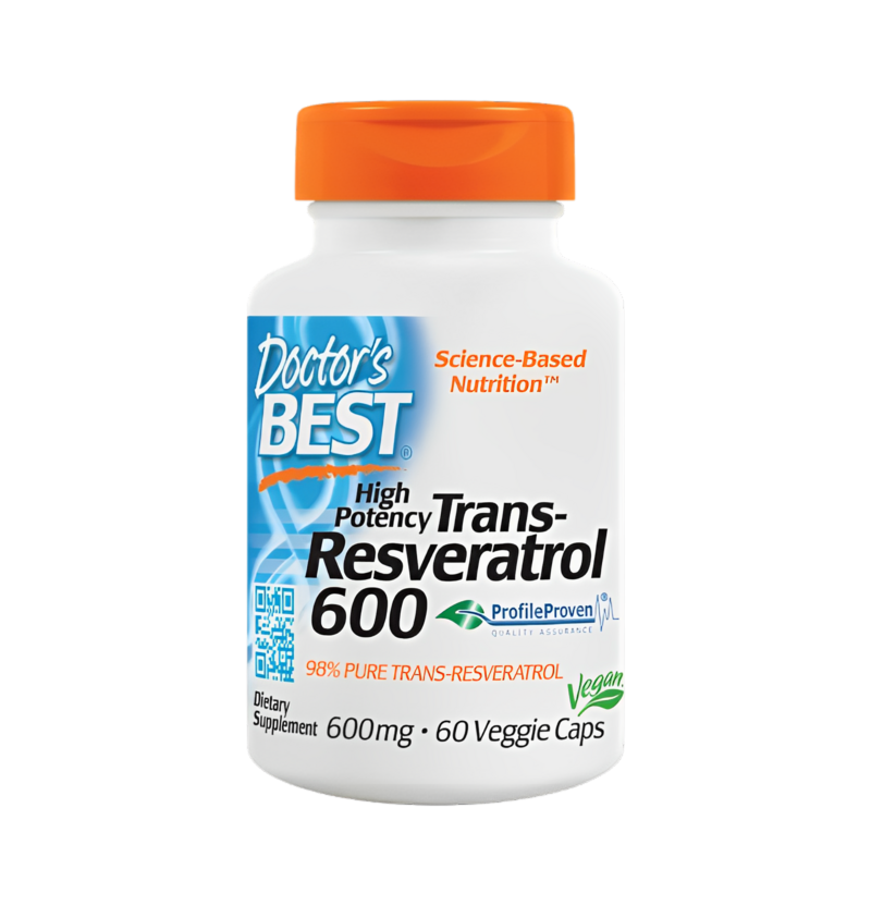 Doctor's Best Trans-Resveratrol 600 600mg 60 Vegetabiliska kapslar