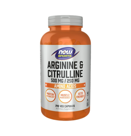 NOW Foods Arginine & Citrulline 240 Kapslar