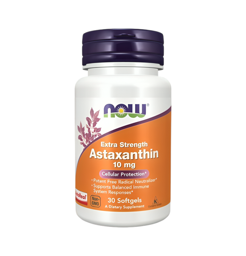NOW Foods Astaxanthin Extra Strength 10mg 30 Mjuka Gelkapslar