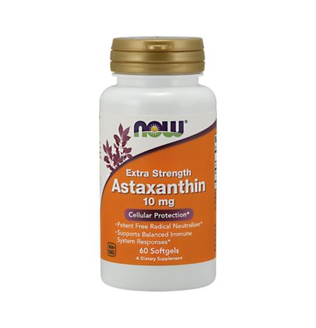 NOW Foods Astaxanthin Extra Strength 10mg 60 Gelkapslar