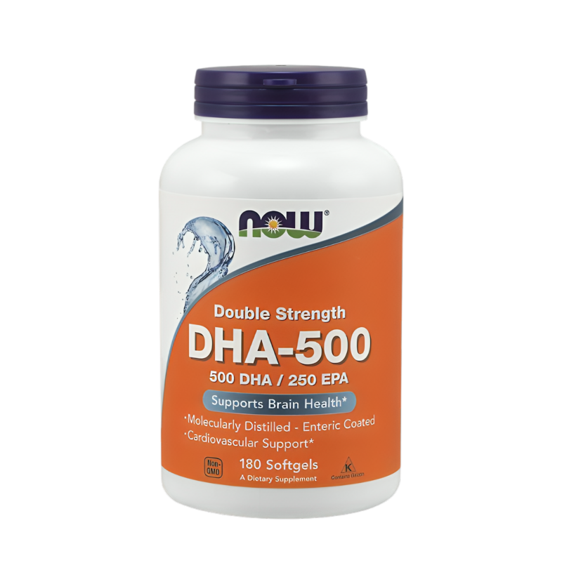 NOW Foods DHA-500 500 DHA / 250 EPA 180 Mjukgelkapslar