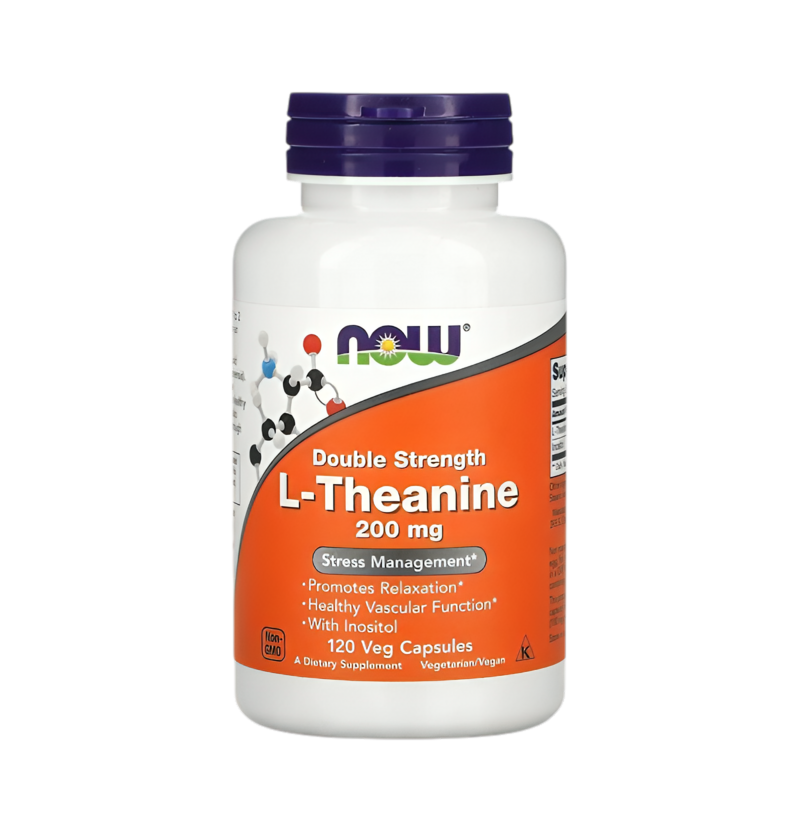 NOW Foods Double Strength L-Theanine 200mg 120 Kapslar