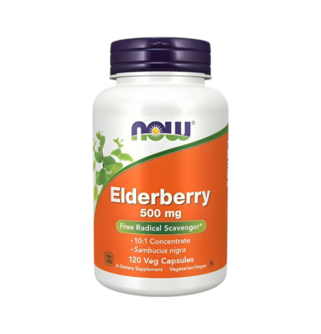 NOW Foods Elderberry 500mg 120 Kapslar