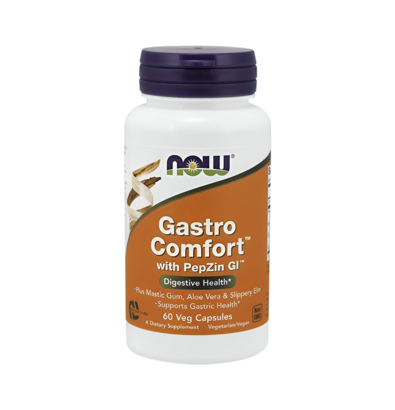 NOW Foods Gastro Comfort with PepZin GI 60 Vegetariska Kapslar