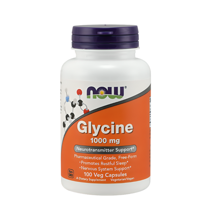 NOW Foods Glycine 1000mg 100 Vegetariska Kapslar