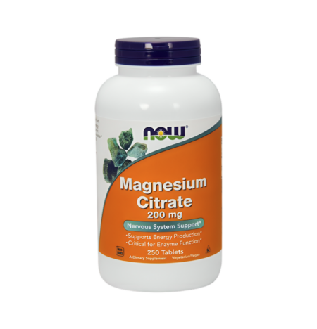 NOW Foods Magnesium Citrate 200mg 250 Tabletter