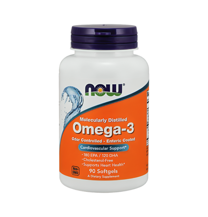 NOW Foods Omega-3 Enteric Coated 90 Mjukgelkapslar