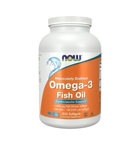 NOW Foods Omega-3 Fish Oil Molekylärt destillerad 500 Mjuka Kapslar