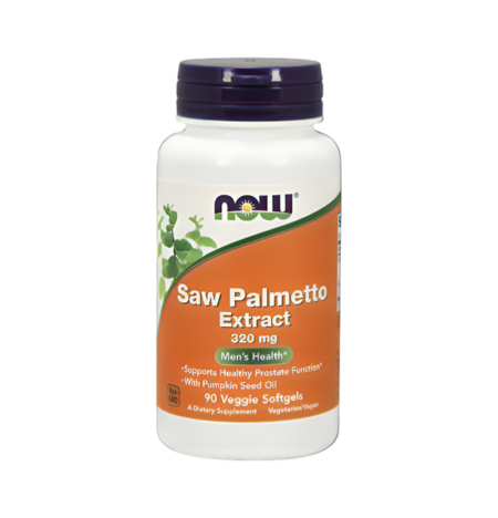 NOW Foods Saw Palmetto Extract with Pumpkin Seed Oil 320mg 90 Vegetariska Mjukgelkapslar