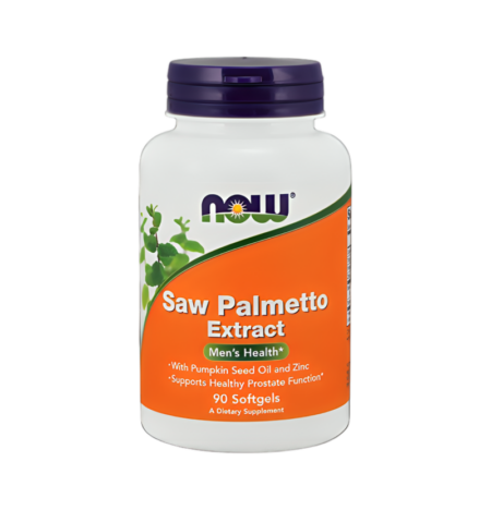 NOW Foods Saw Palmetto Extract with Pumpkin Seed Oil and Zinc 80mg 90 Mjuka Gelkapslar