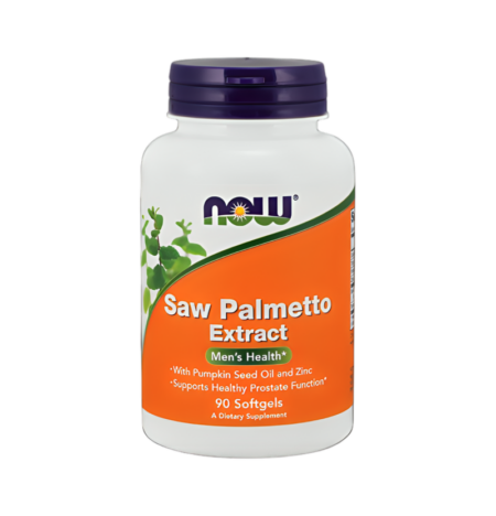 NOW Foods Saw Palmetto Extract with Pumpkin Seed Oil and Zinc 80mg 90 Mjuka Gelkapslar