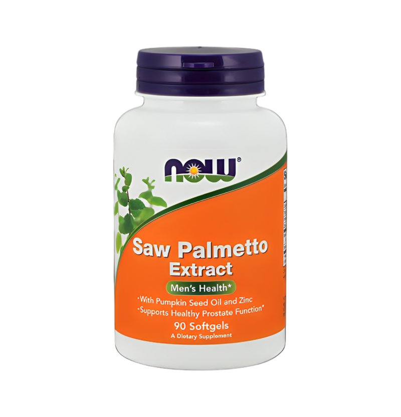 NOW Foods Saw Palmetto Extract with Pumpkin Seed Oil and Zinc 80mg 90 Mjuka Gelkapslar