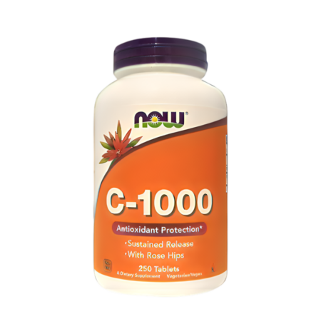 NOW Foods Vitamin C-1000 with Rose Hips - Sustained Release 250 Tabletter