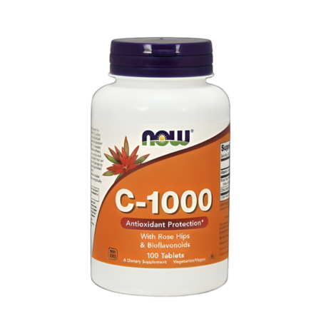 NOW Foods Vitamin C-1000 with Rose Hips & Bioflavonoids 100 Tabletter