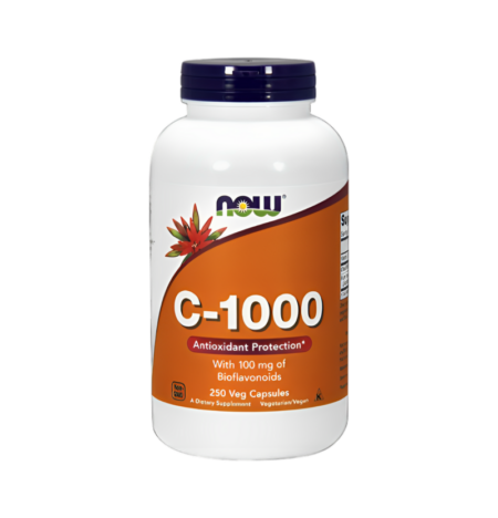 NOW Foods Vitamin C-1000 with 100mg Bioflavonoids 250 Vegetariska Kapslar