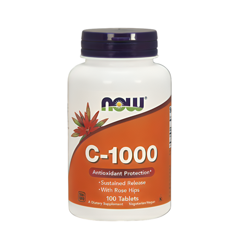 NOW Foods Vitamin C-1000 with Rose Hips Sustained Release 100 Tabletter