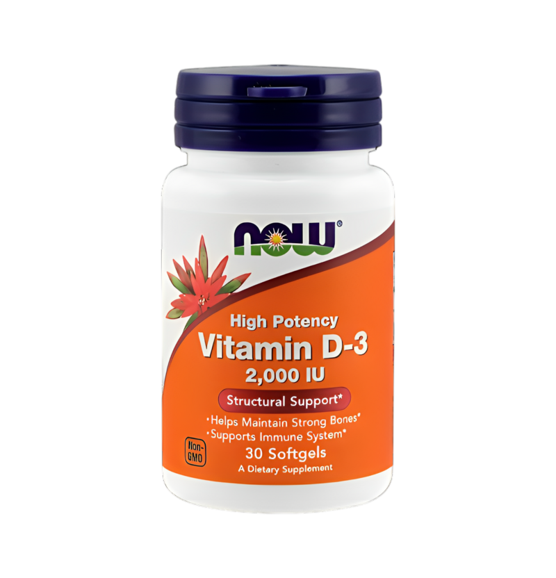 NOW Foods Vitamin D-3 2000IE 30 Kapslar