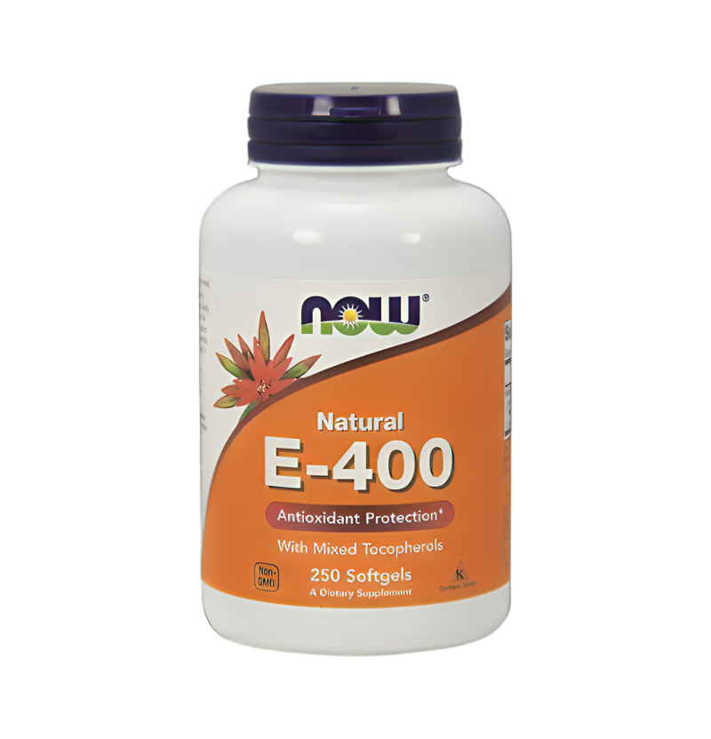 NOW Foods Vitamin E-400 - Natural (Mixed Tocopherols) 250 Mjukgelkapslar