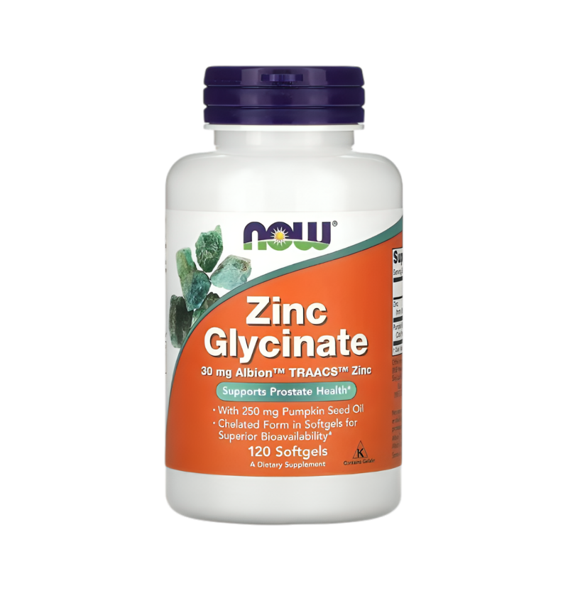 NOW Foods Zinc Glycinate 120 Mjukgelkapslar