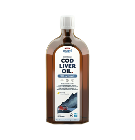 Osavi Norwegian Cod Liver Oil 1000mg Omega 3 (Lemon) 500ml