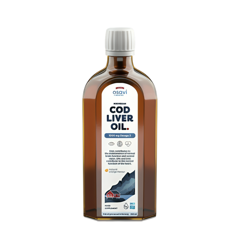 Osavi Norwegian Cod Liver Oil 1000mg Omega 3 (Orange) 250ml