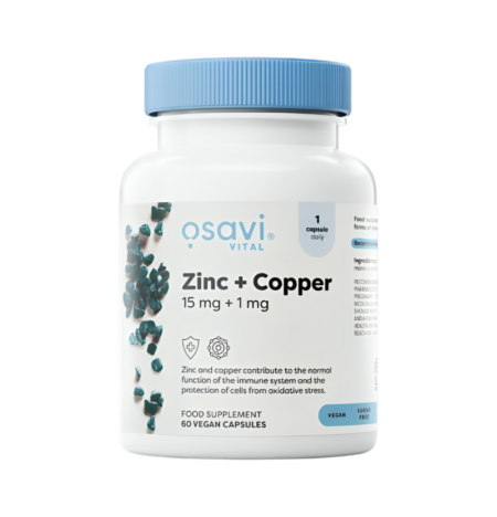 Osavi Zinc + Copper 15mg + 1mg 60 Veganska Kapslar