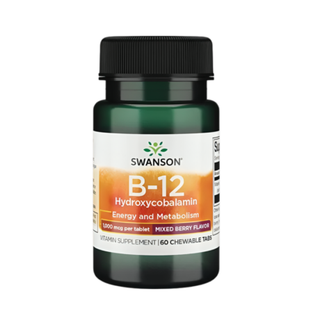 Swanson B-12 Hydroxycobalamin 1000mcg 60 Tuggtabletter