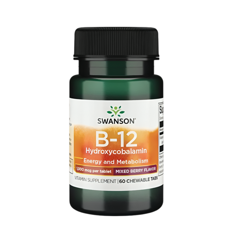 Swanson B-12 Hydroxycobalamin 1000mcg 60 Tuggtabletter