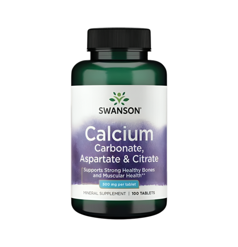Swanson Calcium Carbonate, Aspartate & Citrate 500mg 100 Tabletter