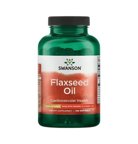 Swanson Flaxseed Oil 1000mg 100 Mjukgelkapslar