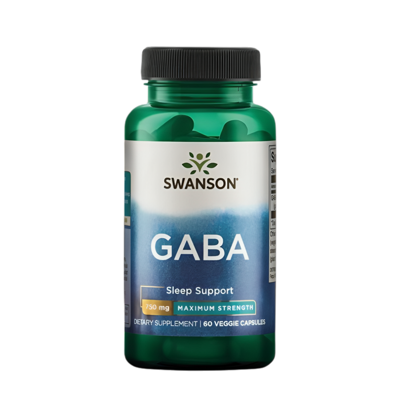 Swanson GABA 750mg Maximum Strength 60 Kapslar