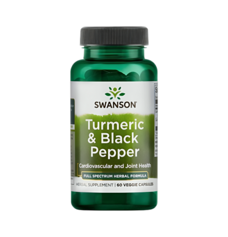 Swanson Turmeric & Black Pepper 60 Kapslar