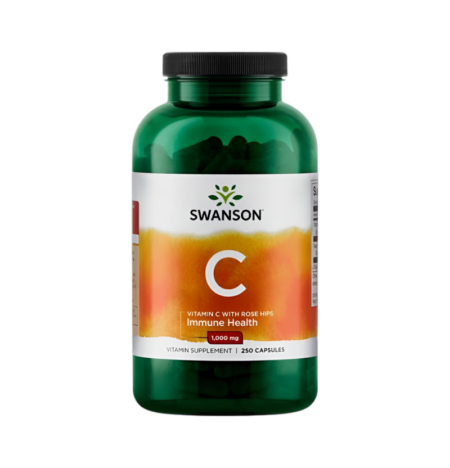 Swanson Vitamin C with Rose Hips Extract 1000mg 250 Kapslar