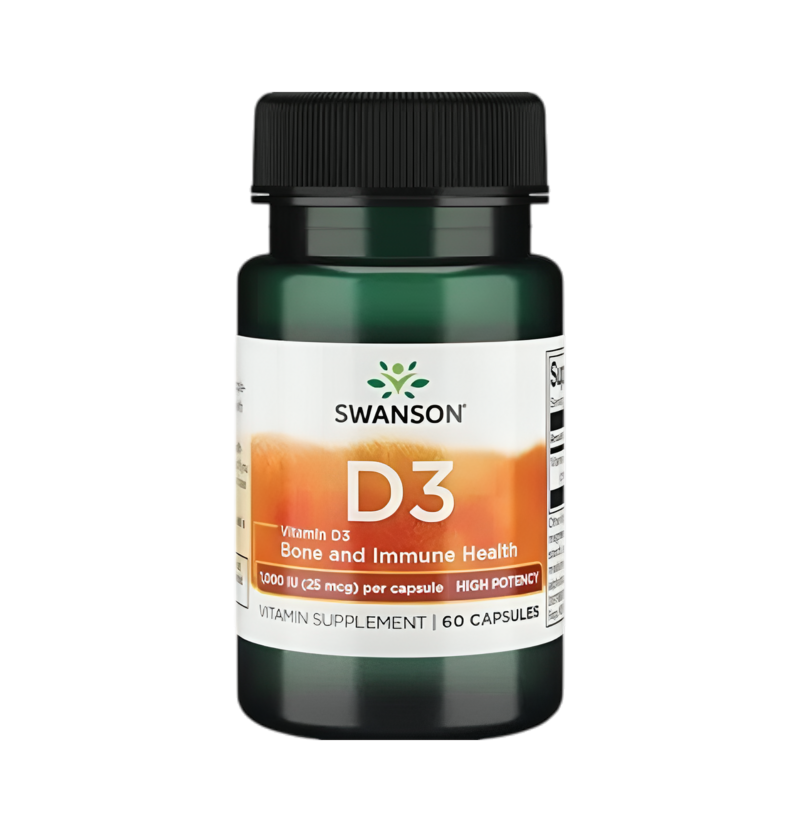 Swanson Vitamin D-3 1000IU 60 Kapslar
