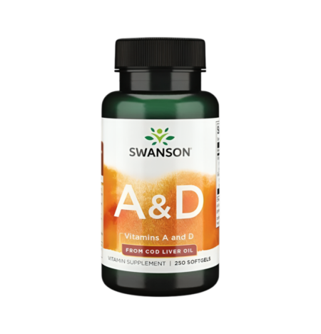 Swanson Vitamins A & D 250 Mjukgelkapslar