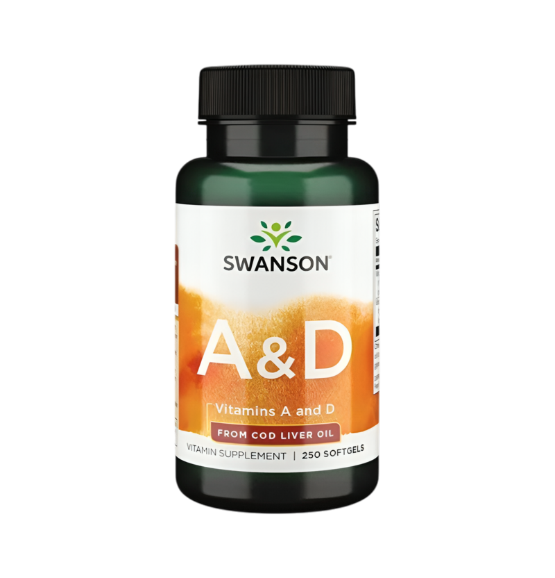 Swanson Vitamins A & D 250 Mjukgelkapslar